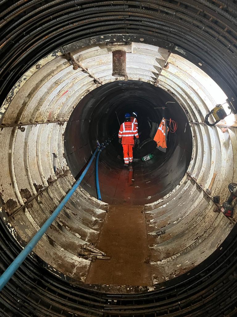 Battersea Tunnel steel fixing layout