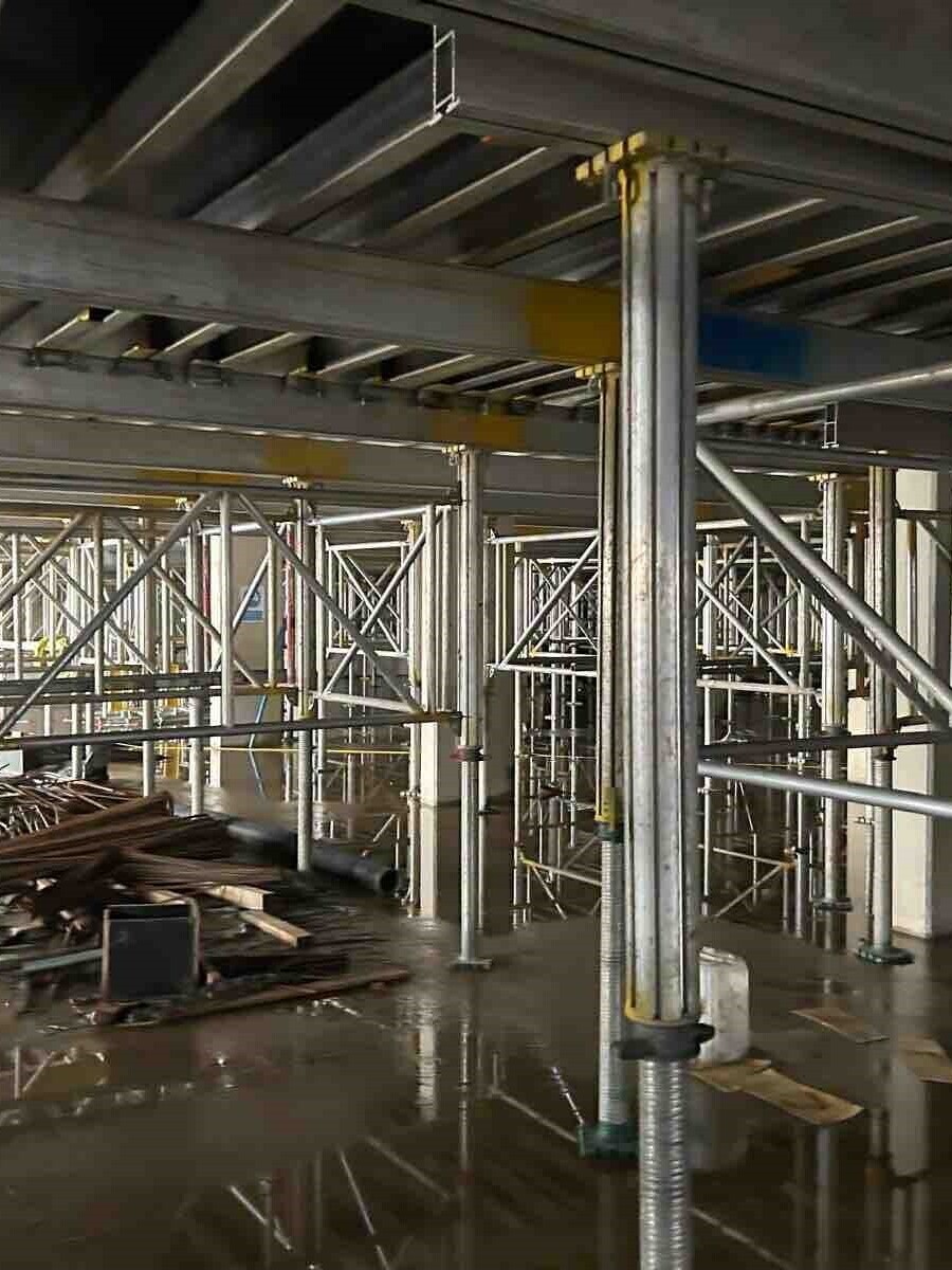 Basement slab shuttering deck