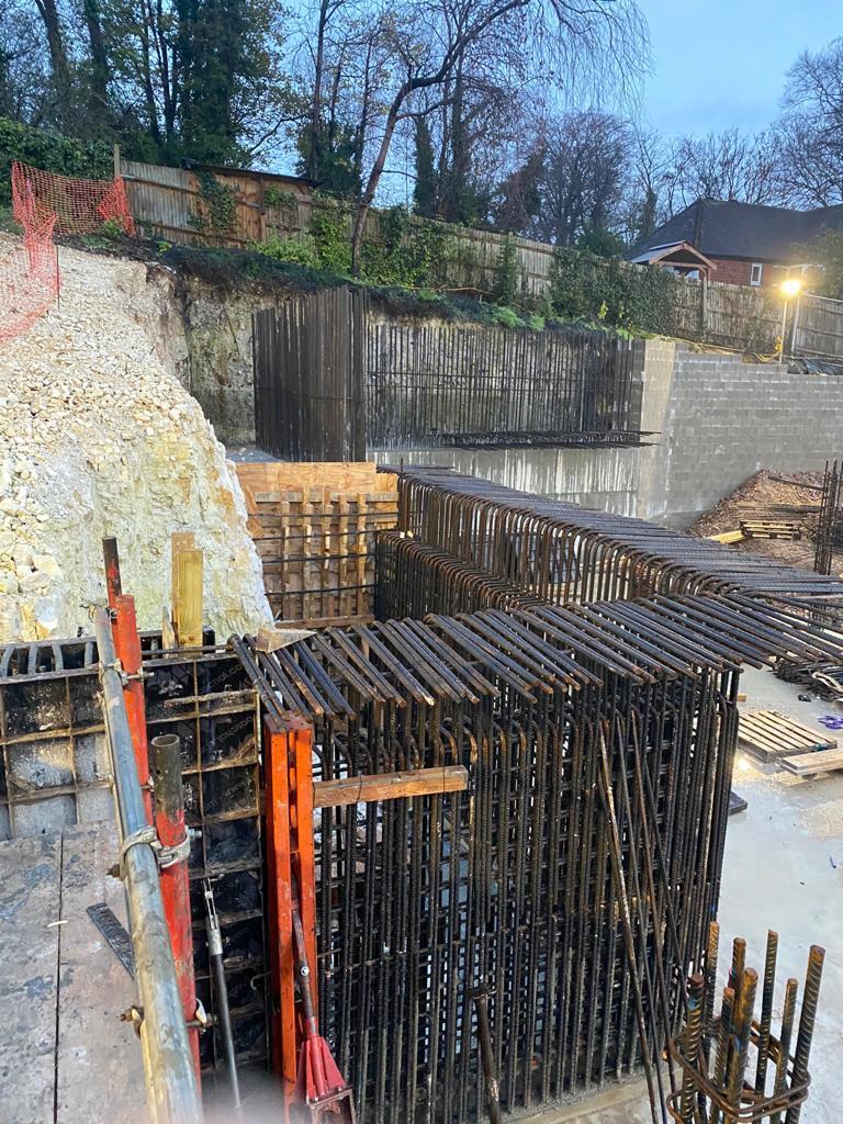 Traditional timber framework formwork