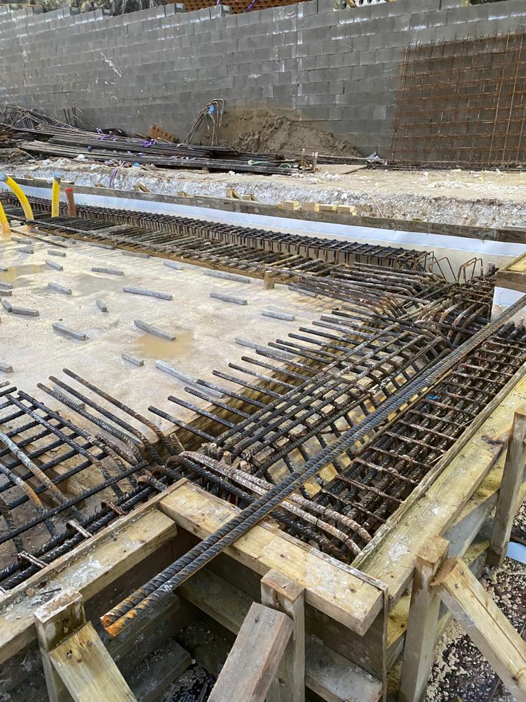 Ground beam steel fixing mesh